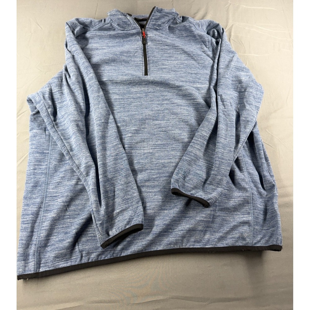 Avalanche Outdoor Supply Mens XXL 1/4 Zip Pullover Blue Heather CAM150U Stretch